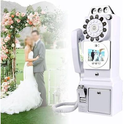 Lbxlhr Livre d'or audio et vidéo 32 Go, livre d'or audio vintage pour téléphone, livre d'or vidéo HD 1080p, préserve vos occasions spéciales, pour une variété d'occasions de fête (blanc) Lbxlhr Livre d'or audio et vidéo 32 Go, livre d'or audio vintage pour téléphone, livre d'or vidéo HD 1080p, préserve vos occasions spéciales, pour une variété d'occasions de fête (blanc)