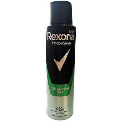 Rexona Lot de 6 déodorants en spray « Quantum Dry » Motion Sense 150 ml Rexona Lot de 6 déodorants en spray « Quantum Dry » Motion Sense 150 ml