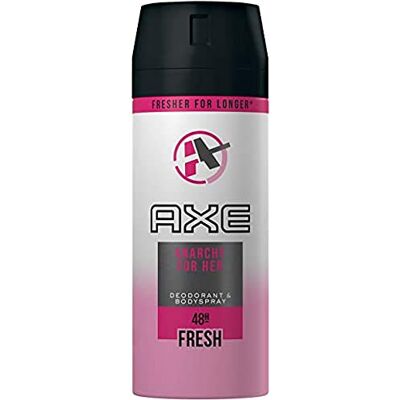 AXE Déodorant Femme Anarchy for Her, Pour Sentir Bon Toute la Journée, Contre les Mauvaises Odeurs, Fraîcheur 48h, Spray 150ml AXE Déodorant Femme Anarchy for Her, Pour Sentir Bon Toute la Journée, Contre les Mauvaises Odeurs, Fraîcheur 48h, Spray 150ml