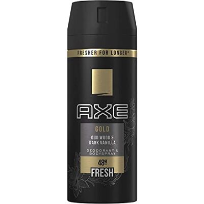 AXE Lot de 6 déodorants/spray pour le corps « Gold – Oud Wood & Dark Vanilla » 150 ml AXE Lot de 6 déodorants/spray pour le corps « Gold – Oud Wood & Dark Vanilla » 150 ml
