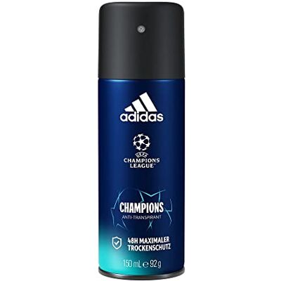 adidas UEFA 8 Spray déodorant anti-transpirant pour lui, parfum frais passionnant, jusqu'à 48 heures de fraîcheur sèche, 150 ml adidas UEFA 8 Spray déodorant anti-transpirant pour lui, parfum frais passionnant, jusqu'à 48 heures de fraîcheur sèche, 150 ml