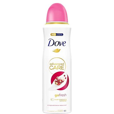 Dove Advanced Care Go Fresh Déodorant anti-transpirant à la grenade et à la verveine citronnelle avec triple technologie hydratante Spray pour une protection 72 heures et un soin des aisselles 200 ml Dove Advanced Care Go Fresh Déodorant anti-transpirant à la grenade et à la verveine citronnelle avec triple technologie hydratante Spray pour une protection 72 heures et un soin des aisselles 200 ml