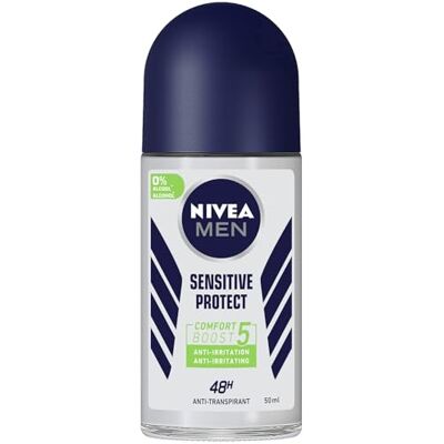 NIVEA MEN Déodorant Bille Sensitive Protect 50 ml, anti-irritation peaux sensibles, 48h aisselles anti-démangeaison NIVEA MEN Déodorant Bille Sensitive Protect 50 ml, anti-irritation peaux sensibles, 48h aisselles anti-démangeaison