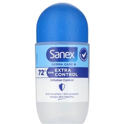 Sanex Lot de 6 déodorants à bille pour femme « Derma Care+ Extra Control » 72h 53 ml Sanex Lot de 6 déodorants à bille pour femme « Derma Care+ Extra Control » 72h 53 ml