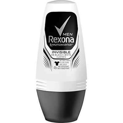 Rexona Men Roll-On Invisible On Black and White Clothes Lot de 6 déodorants anti-transpirants 50 ml Rexona Men Roll-On Invisible On Black and White Clothes Lot de 6 déodorants anti-transpirants 50 ml