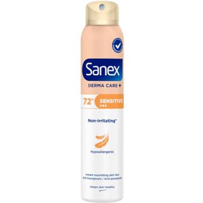 Sanex Lot de 6 déodorants en spray anti-transpirant Derma Care, 72h Sensitive, 200 ml Sanex Lot de 6 déodorants en spray anti-transpirant Derma Care, 72h Sensitive, 200 ml