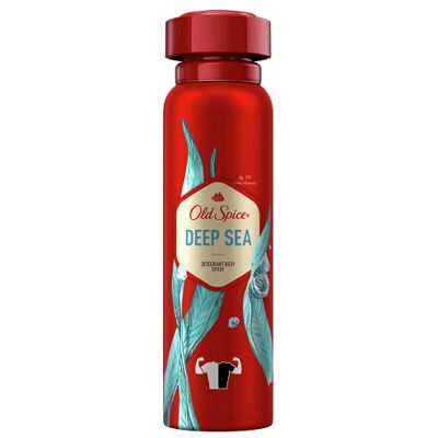 Old Spice Deep Sea Déodorant pour homme en spray 150 ml Frais 48H 0% Sels d'aluminium Anti-taches blanches et jaunes Old Spice Deep Sea Déodorant pour homme en spray 150 ml Frais 48H 0% Sels d'aluminium Anti-taches blanches et jaunes