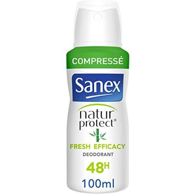 Sanex Spray Déodorant Natur Protect Fresh Déodorant pour Homme et Femme à la poudre de Bambou Efficacité 48 h Sans Alcool, Sans Colorants Format Compressé 100 ml Sanex Spray Déodorant Natur Protect Fresh Déodorant pour Homme et Femme à la poudre de Bambou Efficacité 48 h Sans Alcool, Sans Colorants Format Compressé 100 ml
