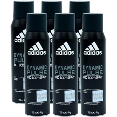 adidas 48H Lot de 6 déodorants en spray Parfum frais et boisé 150 ml adidas 48H Lot de 6 déodorants en spray Parfum frais et boisé 150 ml