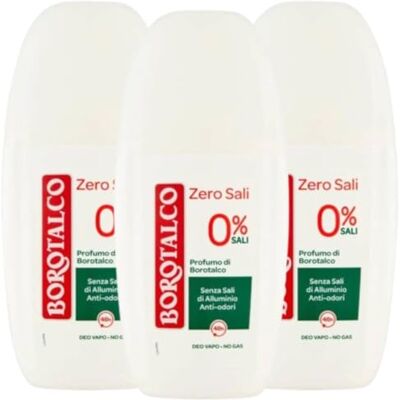 Borotalco Déodorant Zéro Sels Vapo Pas de gaz 75 Ml (3) Borotalco Déodorant Zéro Sels Vapo Pas de gaz 75 Ml (3)