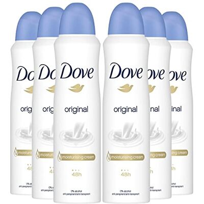 Dove Lot de 6 déodorants en spray 150 ml Dove Lot de 6 déodorants en spray 150 ml