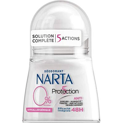 Narta Protection 5 0% Déodorant Bille Hypoallergénique pour Femme 1 Unité Narta Protection 5 0% Déodorant Bille Hypoallergénique pour Femme 1 Unité