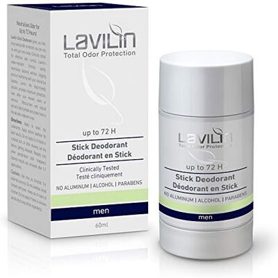 Lavilin Déodorant au bar pour homme : jusqu'à 72 heures de protection Le moyen ultime et différent d'éviter les odeurs désagréables Sans alcool, sans paraben et aluminium Lavilin Déodorant au bar pour homme : jusqu'à 72 heures de protection Le moyen ultime et différent d'éviter les odeurs désagréables Sans alcool, sans paraben et aluminium