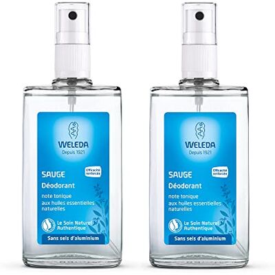 WELEDA Déodorant Spray à la Sauge Lot de 2 x 100 ml WELEDA Déodorant Spray à la Sauge Lot de 2 x 100 ml
