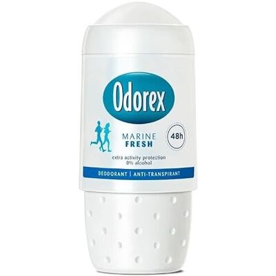 Odorex Lot de 6 désodorisants unisexes Roll-On Marine Fresh 50 ml Odorex Lot de 6 désodorisants unisexes Roll-On Marine Fresh 50 ml