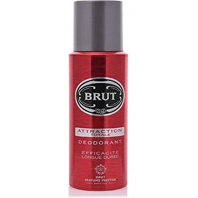 Brut Attraction Totale Déodorant Homme Spray sans Sels d'Aluminium, Anti-Traces, Efficacité Longue Durée (Lot de 2 x200 ml) Brut Attraction Totale Déodorant Homme Spray sans Sels d'Aluminium, Anti-Traces, Efficacité Longue Durée (Lot de 2 x200 ml)