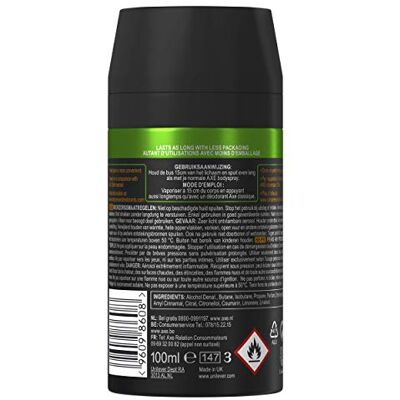 AXE Déodorant Homme Provocation Spray Compressé fraîcheur 48h parfum noix de coco et poivre noir (lot de 6x100ml) AXE Déodorant Homme Provocation Spray Compressé fraîcheur 48h parfum noix de coco et poivre noir (lot de 6x100ml)