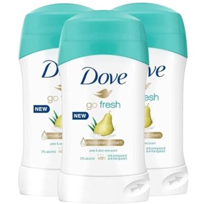 Dove Déodorant Go Fresh Poire et Aloe Vera Anti-transpirant 48H Stick 40 ml (3) Dove Déodorant Go Fresh Poire et Aloe Vera Anti-transpirant 48H Stick 40 ml (3)