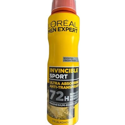 L'ORÉAL L'OREAL Men Expert Lot de 6 Déodorants Invincible Sport 150 ml L'ORÉAL L'OREAL Men Expert Lot de 6 Déodorants Invincible Sport 150 ml