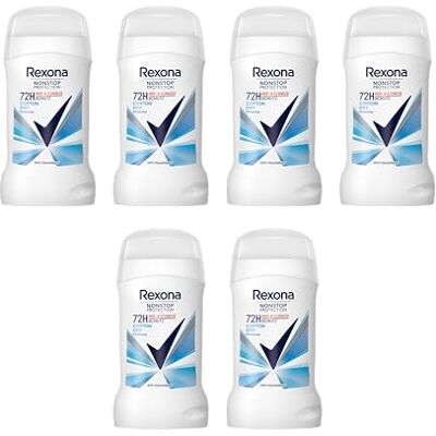 Rexona Nonstop Protection Lot de 6 déodorants anti-transpirants 50 ml Avec 72 heures de protection contre la transpiration et les odeurs corporelles Rexona Nonstop Protection Lot de 6 déodorants anti-transpirants 50 ml Avec 72 heures de protection contre la transpiration et les odeurs corporelles