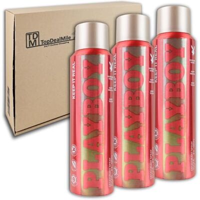 Playboy TopDealMile Lot de 3 déodorants en spray de Keep it Real 3 x 150 ml Playboy TopDealMile Lot de 3 déodorants en spray de Keep it Real 3 x 150 ml