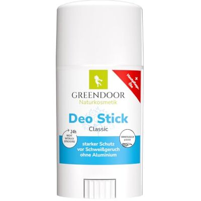 GREENDOOR Déodorant classique en stick 52 g, sans aluminium, longue protection puissante, parfum discret, manchon hygiénique rotatif, unisexe, déodorer GREENDOOR Déodorant classique en stick 52 g, sans aluminium, longue protection puissante, parfum discret, manchon hygiénique rotatif, unisexe, déodorer
