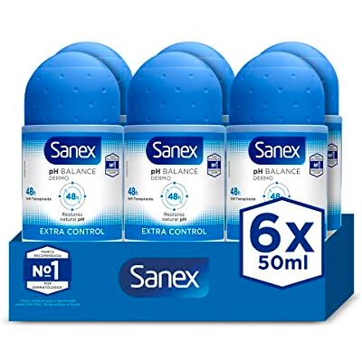 Sanex Roll-on Dermo Extra Control, 50 ml, Lot de 6 Sanex Roll-on Dermo Extra Control, 50 ml, Lot de 6