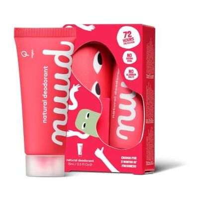 Nuud Déodorant crème 15 ml Déodorant crème 100 % naturel végétalien Efficace 3 jours Sans aluminium et sans parfum Pour homme et femme Dure 2 mois Testé dermatologiquement Nuud Déodorant crème 15 ml Déodorant crème 100 % naturel végétalien Efficace 3 jours Sans aluminium et sans parfum Pour homme et femme Dure 2 mois Testé dermatologiquement