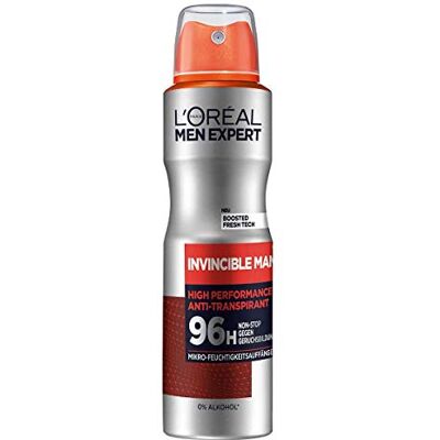 L'Oreal Paris Men Expert L'Oréal Men Expert Déodorant pour homme Déodorant efficace contre les odeurs Jusqu'à 96 heures de fraîcheur Invincible Man 6 x 150 ml L'Oreal Paris Men Expert L'Oréal Men Expert Déodorant pour homme Déodorant efficace contre les odeurs Jusqu'à 96 heures de fraîcheur Invincible Man 6 x 150 ml