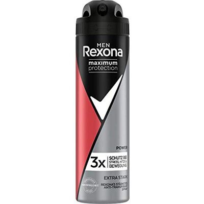 Rexona Men Maximum Protection Spray Power Anti-Transpirant avec 48 heures de protection contre la transpiration excessive et les odeurs corporelles 150 ml (1 pièce) Rexona Men Maximum Protection Spray Power Anti-Transpirant avec 48 heures de protection contre la transpiration excessive et les odeurs corporelles 150 ml (1 pièce)