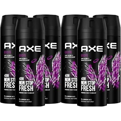 Axe AX Déodorant Excite - Sans aluminium Technologie Fragrance Boost - 3x150ml Axe AX Déodorant Excite - Sans aluminium Technologie Fragrance Boost - 3x150ml