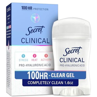 Secret Clinical Strength Clear Gel Antiperspirant & Déodorant Completely Clean Scent 1,6 oz, 1600 Fluid Ounce by Secret Clinical Strength Clear Gel Antiperspirant & Déodorant Completely Clean Scent 1,6 oz, 1600 Fluid Ounce by