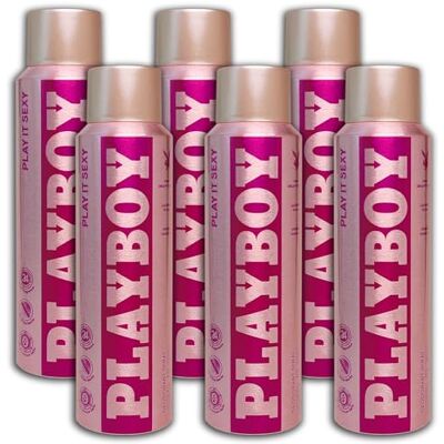Playboy Play It Sexy Déodorant Spray 150 ml 6 pièces Playboy Play It Sexy Déodorant Spray 150 ml 6 pièces