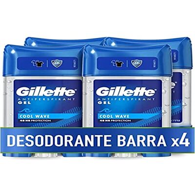 Gillette Clear Gel anti-transpirant déodorant Cool Wave pour homme, 4 x 70 ml Gillette Clear Gel anti-transpirant déodorant Cool Wave pour homme, 4 x 70 ml