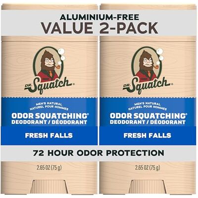 Dr. Squatch Lot de 2 déodorants naturels pour homme (Fresh Falls) Dr. Squatch Lot de 2 déodorants naturels pour homme (Fresh Falls)