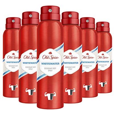 Old Spice Whitewater Lot de 6 déodorants en spray pour homme 150 ml Old Spice Whitewater Lot de 6 déodorants en spray pour homme 150 ml
