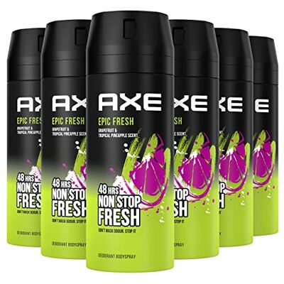 AXE Body Spray Epic Fresh Déodorant pour Homme 150ml Lot de 6 AXE Body Spray Epic Fresh Déodorant pour Homme 150ml Lot de 6