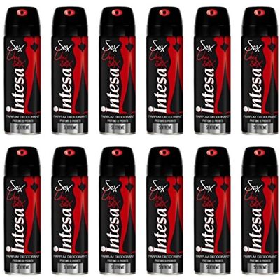 Intesa Lot de 12 désodorisants en spray Unisexe Sextreme 125 ml soin du corps Intesa Lot de 12 désodorisants en spray Unisexe Sextreme 125 ml soin du corps