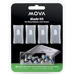 Mova Kit de lames de remplacement pour robot tondeuse , remplacement rapide, lame x12, boulon x12 Mova Kit de lames de remplacement pour robot tondeuse , remplacement rapide, lame x12, boulon x12