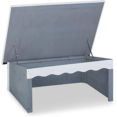 Relaxdays Garage en bois pour tondeuse robot Toit résistant aux intempéries Pliable 46 x 108 x 82 cm Abri pour robot tondeuse à gazon Gris Relaxdays Garage en bois pour tondeuse robot Toit résistant aux intempéries Pliable 46 x 108 x 82 cm Abri pour robot tondeuse à gazon Gris