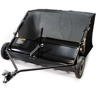 WilTec Balai ramasseur – 1725 x 1035 x 585 mm – Largeur de 96 cm – capacité 340 l – avec Roues en caoutchouc – Balayeuse ramasseuse tractée Nettoyeur de pelouse pour Tondeuse autoportée ATV WilTec Balai ramasseur – 1725 x 1035 x 585 mm – Largeur de 96 cm – capacité 340 l – avec Roues en caoutchouc – Balayeuse ramasseuse tractée Nettoyeur de pelouse pour Tondeuse autoportée ATV