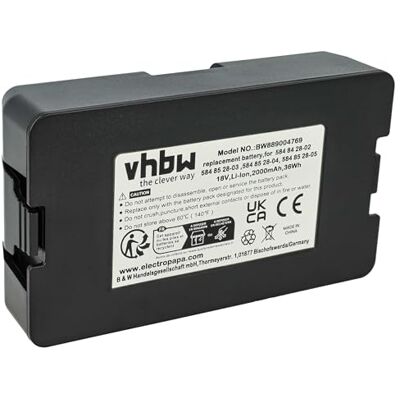 vhbw Batterie de rechange pour Husqvarna 590 21 42-02 584 85 28-04, 5902142-02, 584 85 28-05 pour robot à gazon (2 Ah, 18 V, Li-Ion) vhbw Batterie de rechange pour Husqvarna 590 21 42-02 584 85 28-04, 5902142-02, 584 85 28-05 pour robot à gazon (2 Ah, 18 V, Li-Ion)