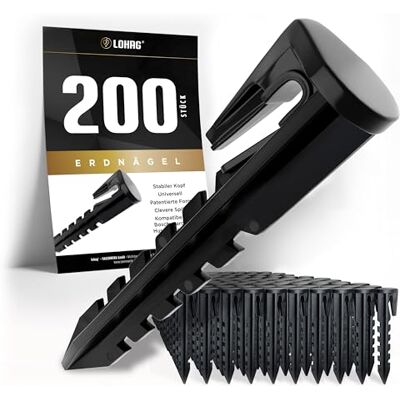 lohag ® Lot de 200 piquets de terre pour tondeuse robot Accessoires pour tondeuse Ancrage de terre Piquets d'ancrage Compatible avec Bosch, Gardena, Husqvarna, Worx, Yard Force lohag ® Lot de 200 piquets de terre pour tondeuse robot Accessoires pour tondeuse Ancrage de terre Piquets d'ancrage Compatible avec Bosch, Gardena, Husqvarna, Worx, Yard Force