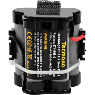 Tecmana Batterie au lithium 3,0 Ah 18 V compatible avec tondeuse robot Gardena R38Li, R40Li, R45Li, R50Li, R70Li, R75Li, R80Li, 124562 Tecmana Batterie au lithium 3,0 Ah 18 V compatible avec tondeuse robot Gardena R38Li, R40Li, R45Li, R50Li, R70Li, R75Li, R80Li, 124562