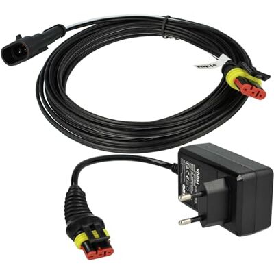 vhbw 1 bloc d'alimentation, 1 câble basse tension de 5 m compatible avec les tondeuses Gardena R40Li (2018), R200LiC, R38Li (2016), R180LiC, R200Li vhbw 1 bloc d'alimentation, 1 câble basse tension de 5 m compatible avec les tondeuses Gardena R40Li (2018), R200LiC, R38Li (2016), R180LiC, R200Li