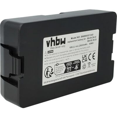 vhbw Batterie de rechange pour Gardena 5932472-01 593 24 72-01 pour robot à gazon (2500 mAh 18 V Li-Ion) vhbw Batterie de rechange pour Gardena 5932472-01 593 24 72-01 pour robot à gazon (2500 mAh 18 V Li-Ion)