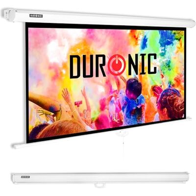Duronic MPS90 16/9 WE Ecran de Projection TV et Home Cinema de 90 Pouces 230 cm 199 x 112 cm Fixation Mur ou Plafond Déroulement Manuel Gain +1 idéal pour 3D 8K 4K 1080P Duronic MPS90 16/9 WE Ecran de Projection TV et Home Cinema de 90 Pouces 230 cm 199 x 112 cm Fixation Mur ou Plafond Déroulement Manuel Gain +1 idéal pour 3D 8K 4K 1080P