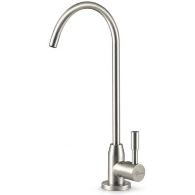 Bbagua Robinet 1 voie courbé chromé mat. Adaptable à tout type d'équipement d'osmose inverse domestique. Installation facile. Matériaux de première qualité. . Bbagua Robinet 1 voie courbé chromé mat. Adaptable à tout type d'équipement d'osmose inverse domestique. Installation facile. Matériaux de première qualité. .