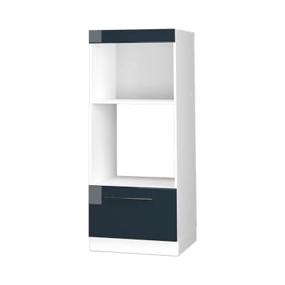 Vicco Armoire micro-ondes "Fame-Line", Bleu foncé brillant, 60cm Façade en MDF · Coulisses métalliques à extension totale · Pieds réglables en hauteur · Poignées en métal Vicco Armoire micro-ondes "Fame-Line", Bleu foncé brillant, 60cm Façade en MDF · Coulisses métalliques à extension totale · Pieds réglables en hauteur · Poignées en métal