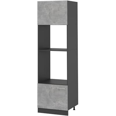 Vicco Armoire micro-ondes "R-Line", Béton, 60cm pour une combinaison libre au sein de systèmes de cuisine modulaires Vicco Armoire micro-ondes "R-Line", Béton, 60cm pour une combinaison libre au sein de systèmes de cuisine modulaires